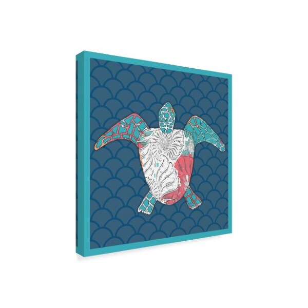 Lightboxjournal 'Pattern Turtle' Canvas Art,18x18